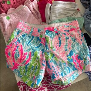 Lilly Pulitzer Pink and Blue Patterned Shorts